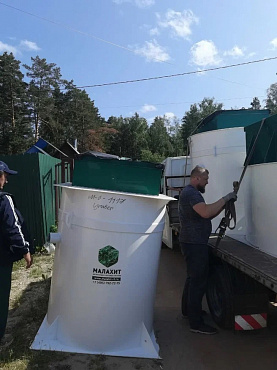 монтаж септика малахит классик